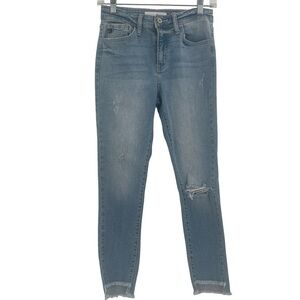 Kancan size 5 26 KC8446M Light Blue Denim crop skinny Jeans